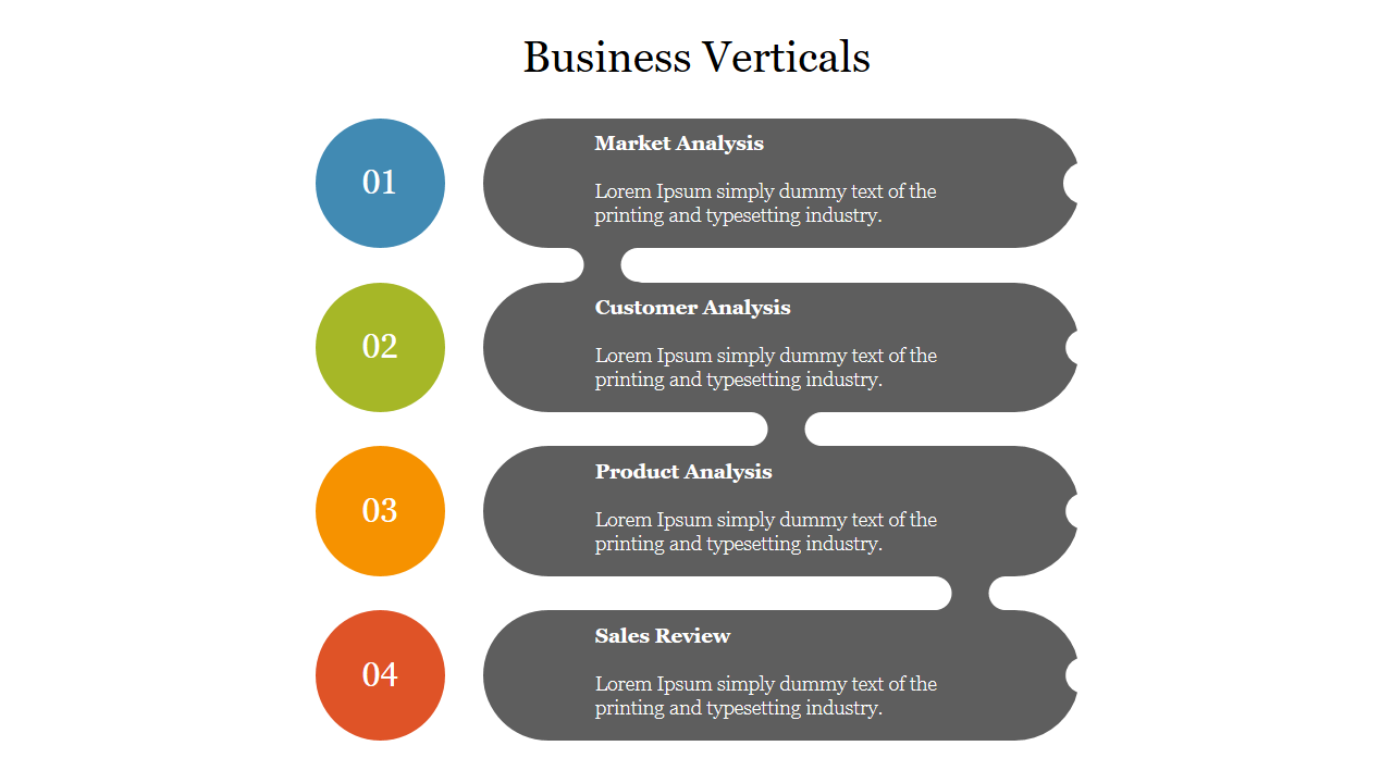 Effective Business Verticals Presentation Template Design
